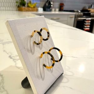 Cheetah print hoop earrings